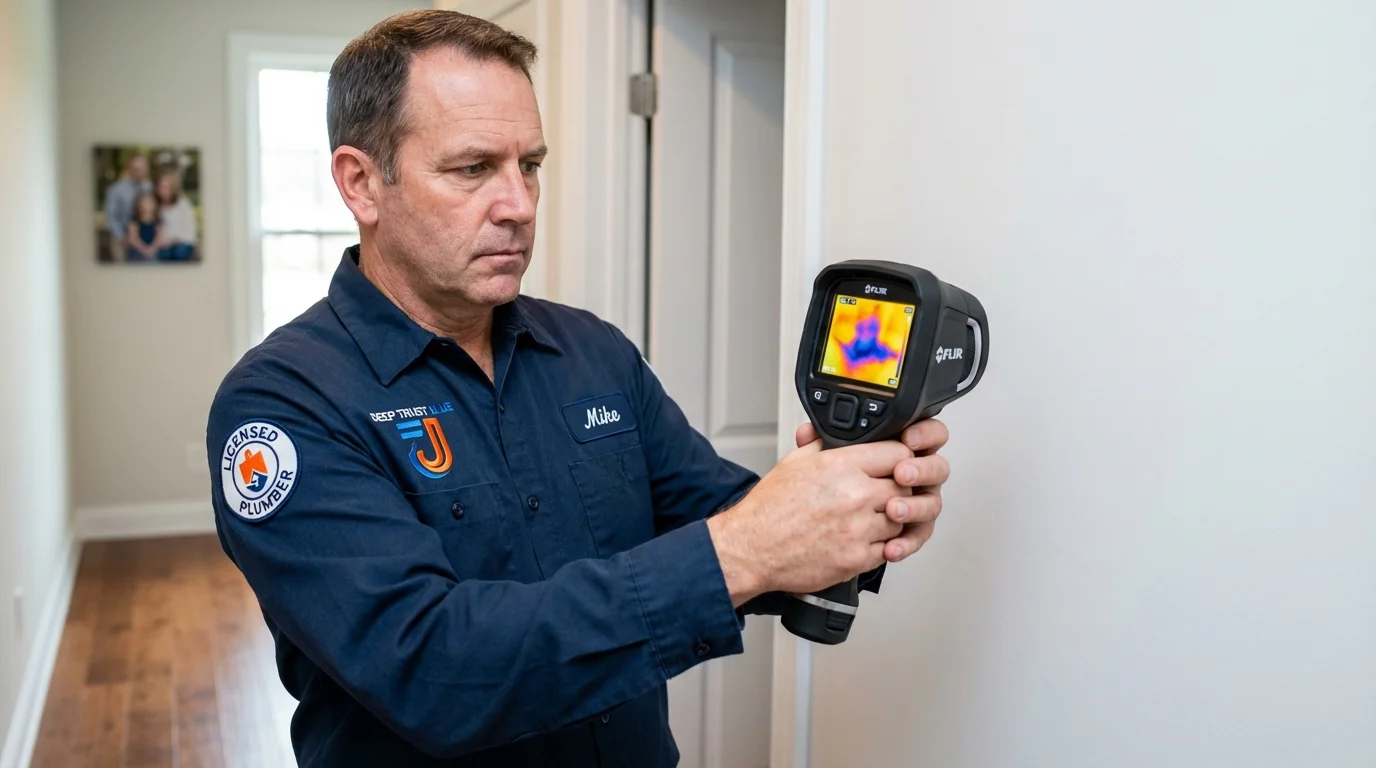 Thermal imaging leak detection by Johns Plumbing LLC in Mantachie